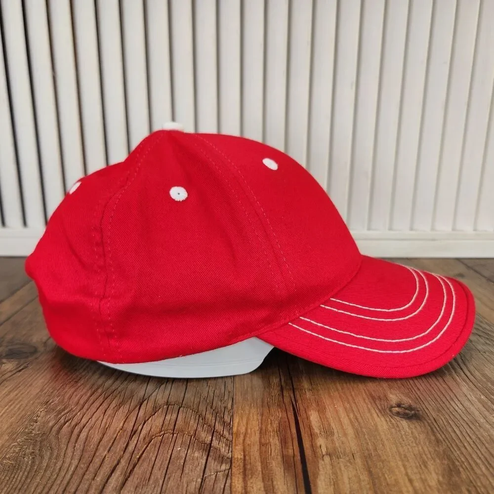 K-Products Coca-Cola Spell-Out Script Logo Dad Hat Red Soft Drink Baseball Cap